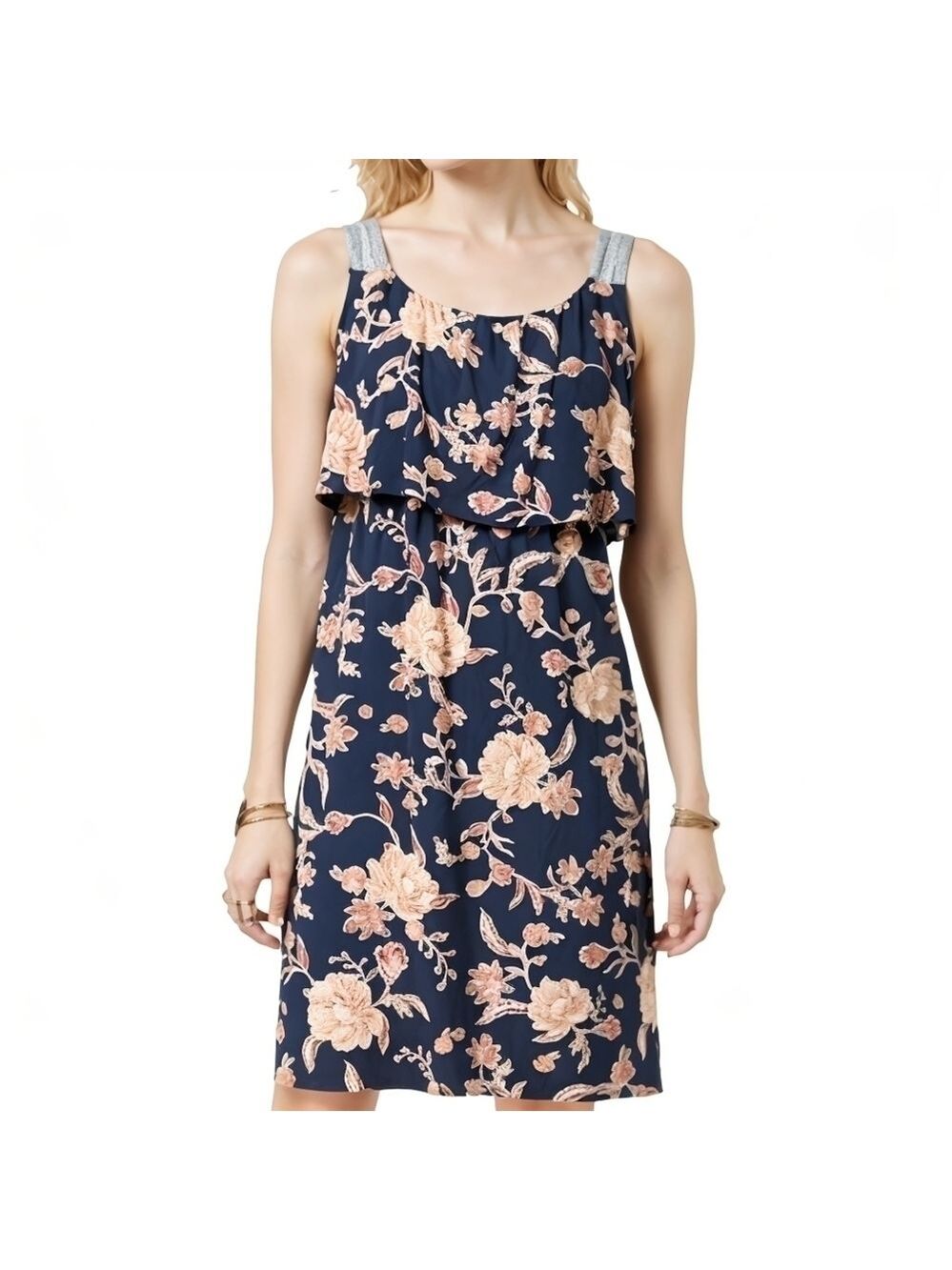 STYLE &CO SIZE M BLUE FLORAL SPRING SUMMER DRESS